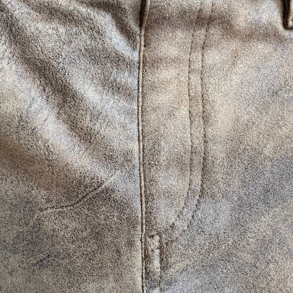 Chico’s Brown Vegan Sueded Leather Look Pants Size 00 (Size 2)  New Without Tags - Picture 7 of 13